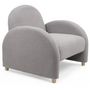 Voir la diapositive 1 : Paris Prix Fauteuil Club Bouclette  Jenna  85cm Gris
