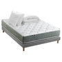 Voir la diapositive 1 : IDLITERIE Ensemble matelas Ressort 7 zones HYGGE + Sommier + couette + oreillers Fabriqué en France