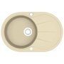 Voir la diapositive 2 : VIDAXL Evier de cuisine Granit Seul lavabo Ovale Beige