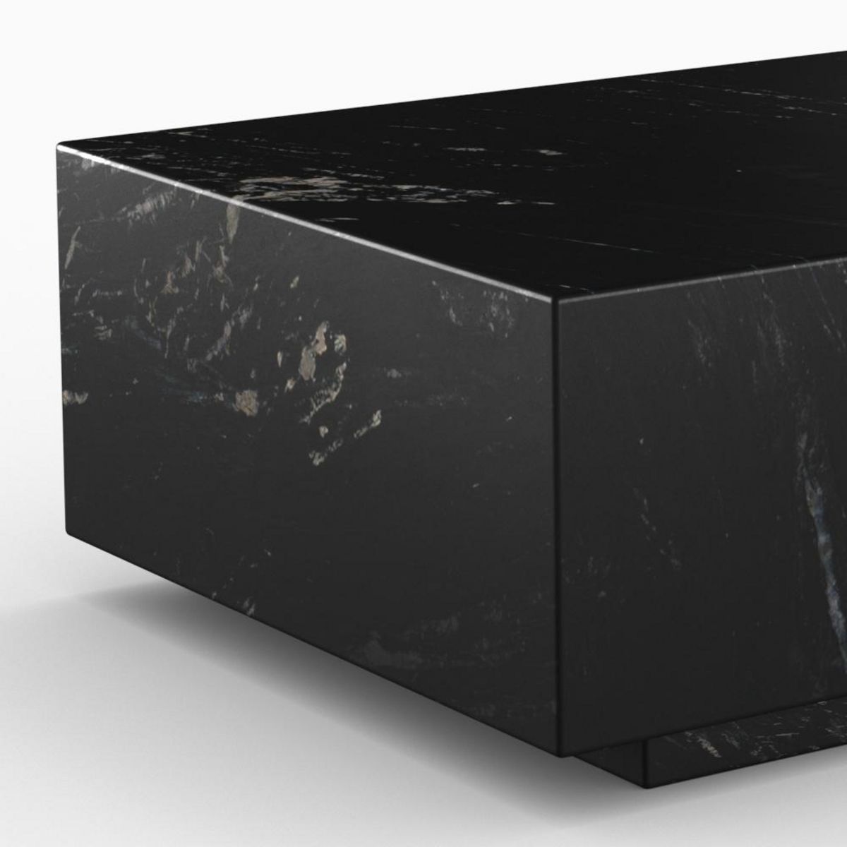 Rendez vous déco Table basse rectangulaire en marbre blanc - Izaé