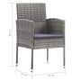 Voir la diapositive 6 : VIDAXL Ensemble a manger de jardin 3 pcs Gris