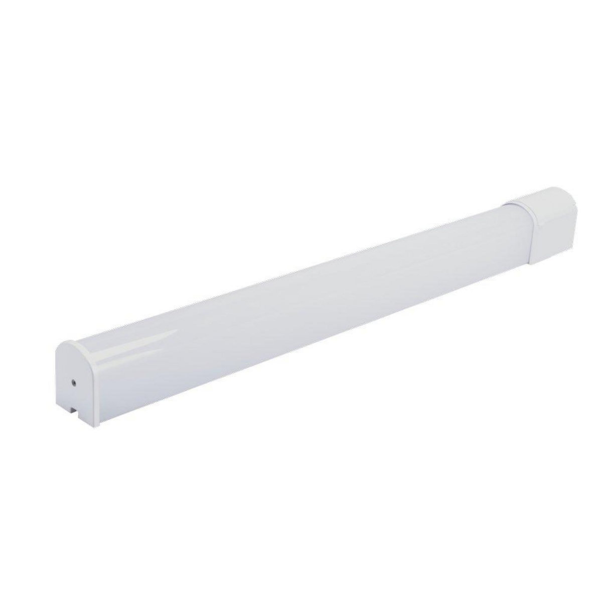 CENTRALE BRICO Reglette Salle de Bain KLIP 8W 900lm Interrupteur 1 Prise Blanc Neutre