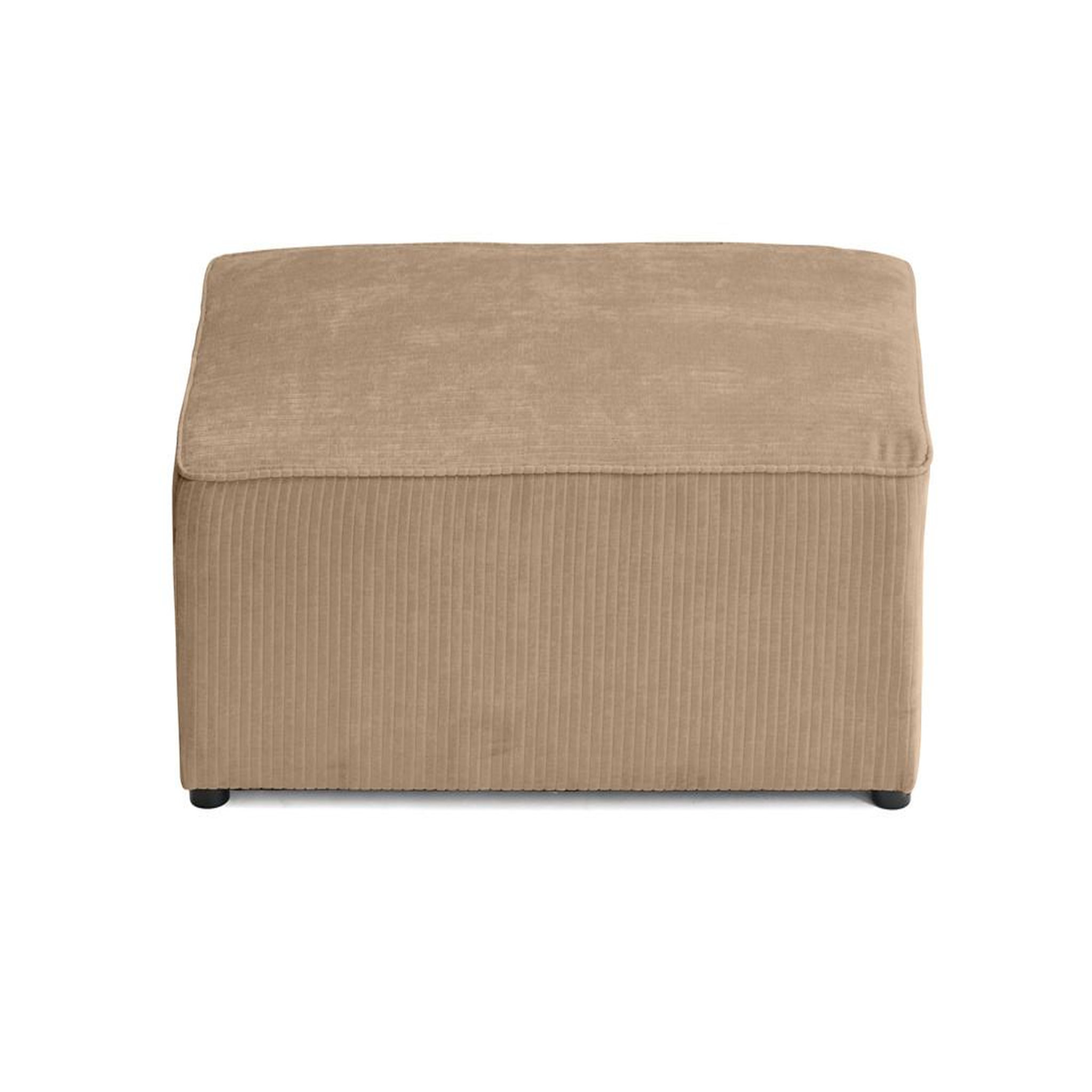 Voir la diapositive 1 : BEST MOBILIER Topaze - pouf - en velours côtelé plat