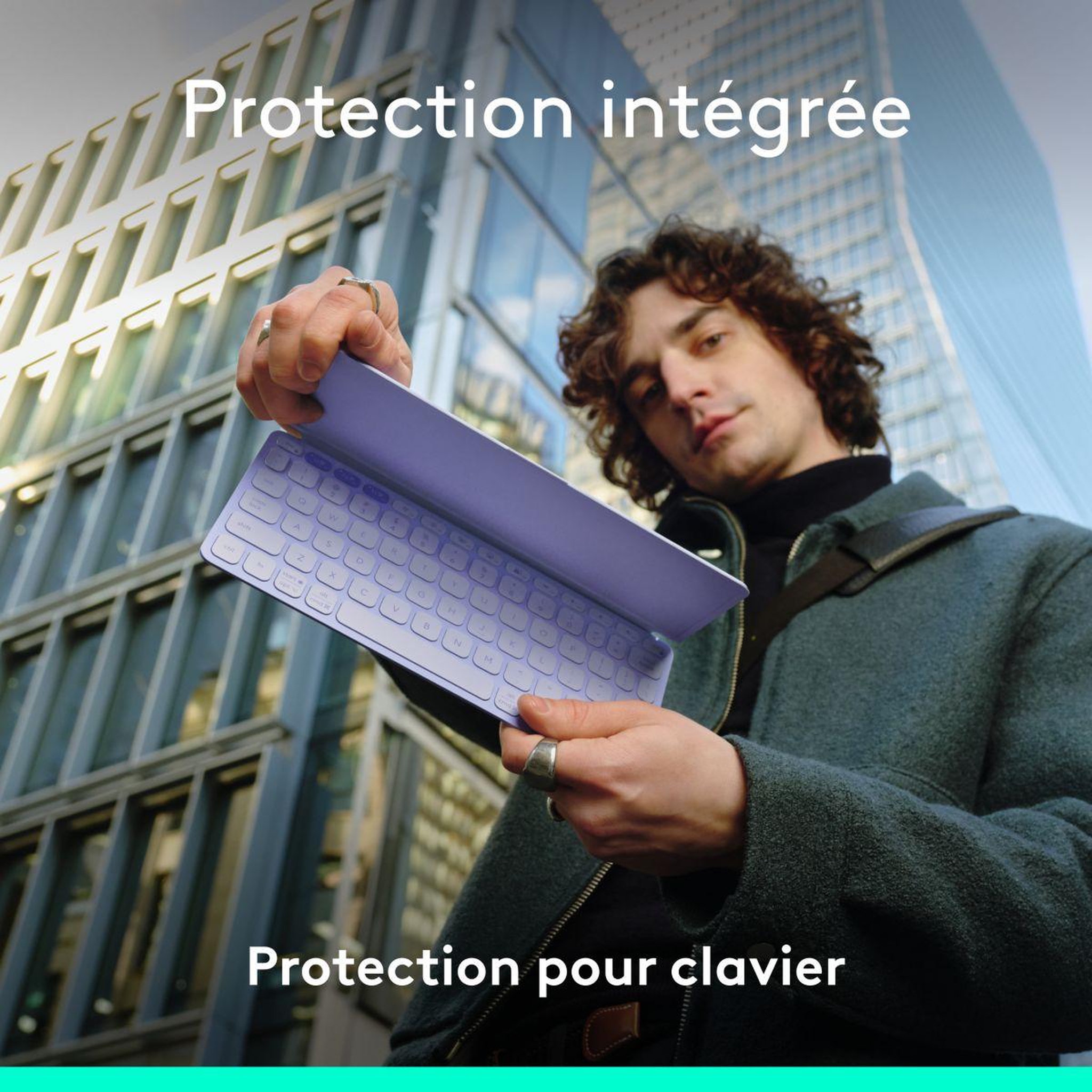 Voir la diapositive 3 : Logitech Etui Keys-To-Go 2 Universel Lilas