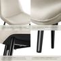Voir la diapositive 5 : tectake Lot de chaises rembourrées aspect velours crème Lot de 6
