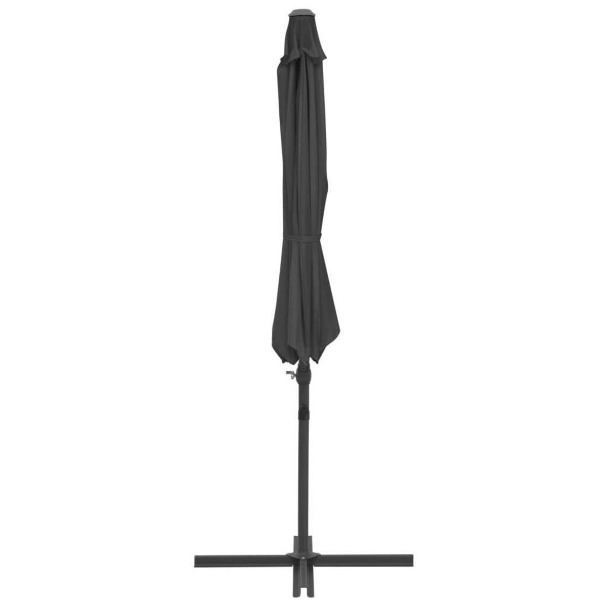VIDAXL Parasol de jardin avec base portable anthracite