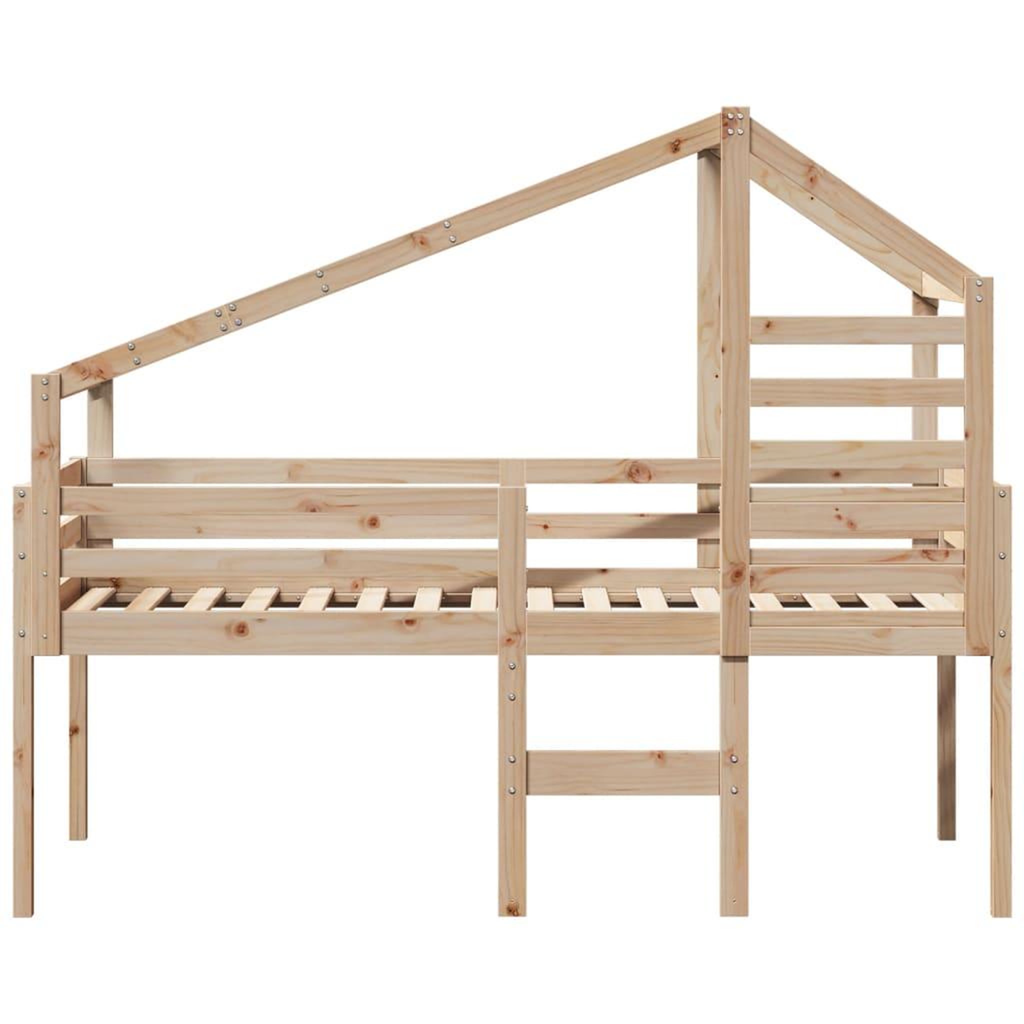 Voir la diapositive 4 : VIDAXL Lit haut sans matelas 80x200 cm bois de pin massif