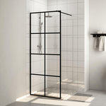 VIDAXL Paroi de douche avec verre ESG transparent 80x195 cm Noir