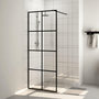 Voir la diapositive 1 : VIDAXL Paroi de douche avec verre ESG transparent 80x195 cm Noir