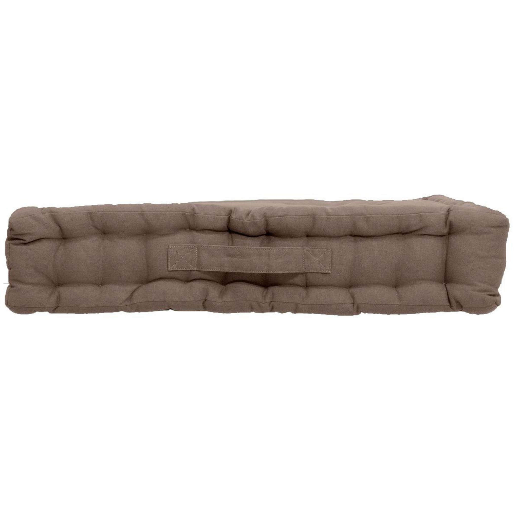 Voir la diapositive 2 : ENJOY HOME Coussin de Sol Uni  Panama  50x50cm Vison
