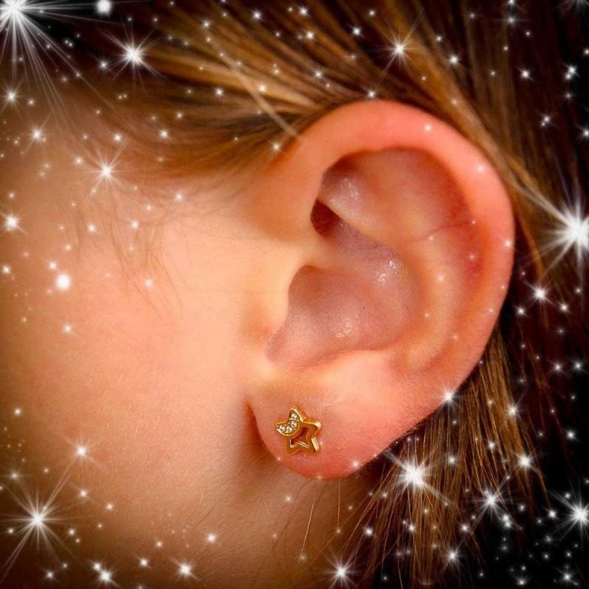 Voir la diapositive 4 : L'ATELIER D'AZUR Boucles d'Oreilles Or 18 Carats 750/000 Jaune - Etoile