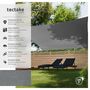 Voir la diapositive 2 : tectake Voile d'ombrage triangulaire rectangulaire avec une protection UV 50+ gris 5,4 x 5,4 m