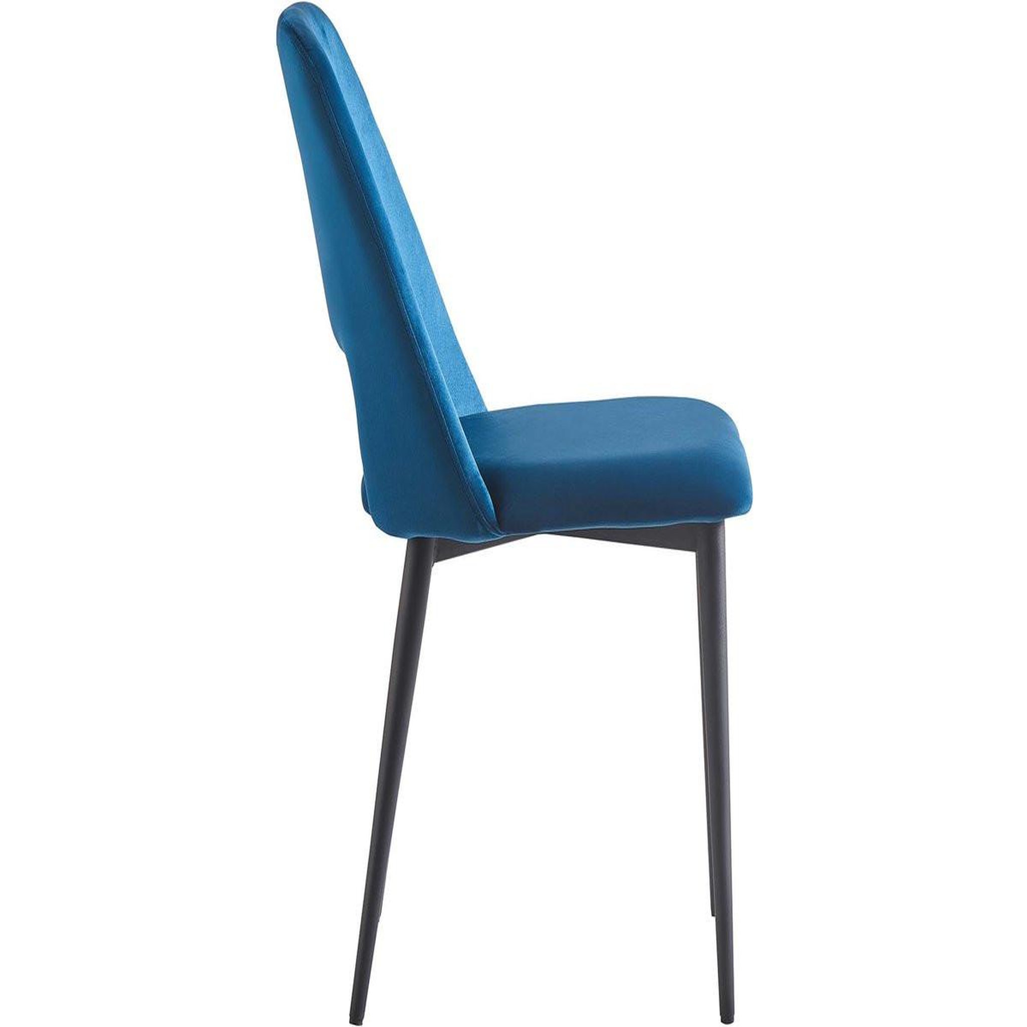 Voir la diapositive 3 : Habitat et Jardin Lot de 2 chaises en velours  fedora  - bleu foncé