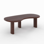 Rendez vous déco Table basse organique en bois massif de mindi foncé-Brandan