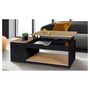 Voir la diapositive 1 : Table basse plateau relevable et coffre de rangement L60 cm LINE