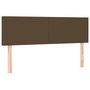 Voir la diapositive 4 : VIDAXL Tete de lit a LED Marron Fonce 144x5x78/88 cm Tissu