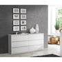 Voir la diapositive 2 : MARKET24 Commode CHELSEA 6 Tiroirs - Couleur blanc mat - L 154 x P 42,2 x H 79,9 cm