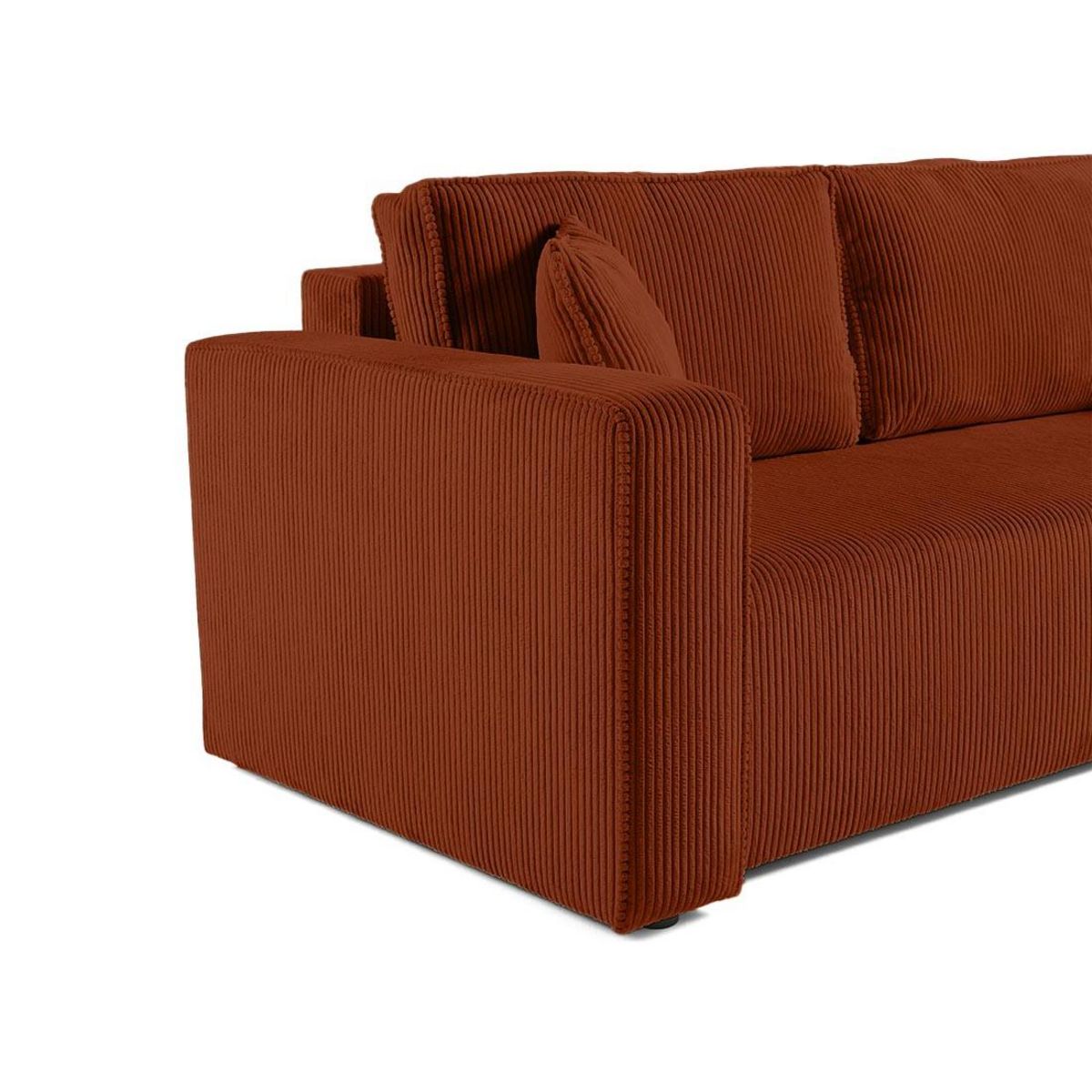 BEST MOBILIER Topaze - canapé droit 2 places - en velours côtelé