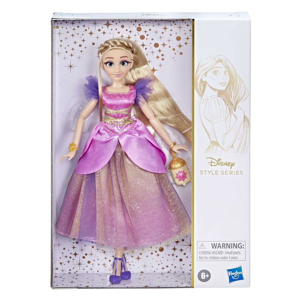 HASBRO Poupée Disney Princesse Raiponce Robe rose Style Series