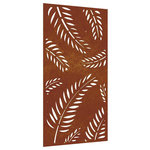 VIDAXL Decoration murale jardin 105x55 cm acier corten design feuille