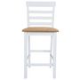 Voir la diapositive 4 : VIDAXL Set table et 4 chaises de bar en bois coloris blanc