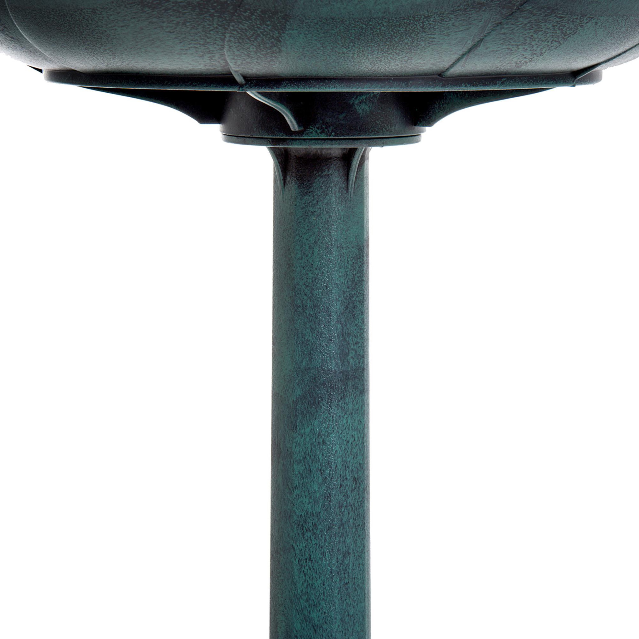 Voir la diapositive 5 : OUTSUNNY Bain d'oiseaux abreuvoir pour oiseaux plateau dia. 50 cm PP bleu effet antique