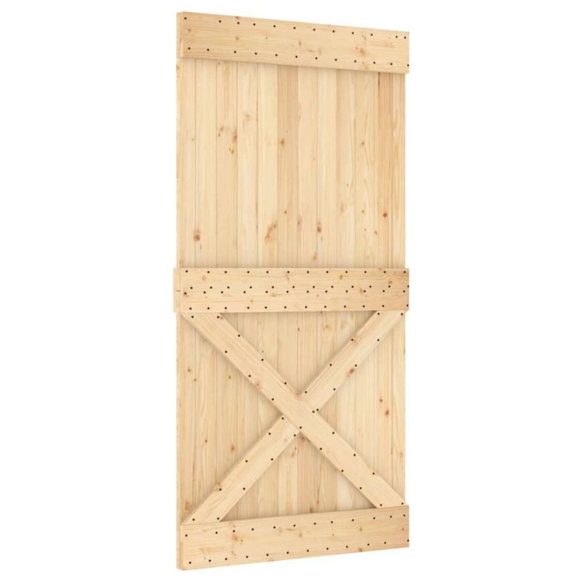 VIDAXL Porte coulissante et kit de quincaillerie 100x210 cm pin massif