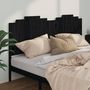 Voir la diapositive 3 : VIDAXL Tete de lit Noir 206x4x110 cm Bois massif de pin