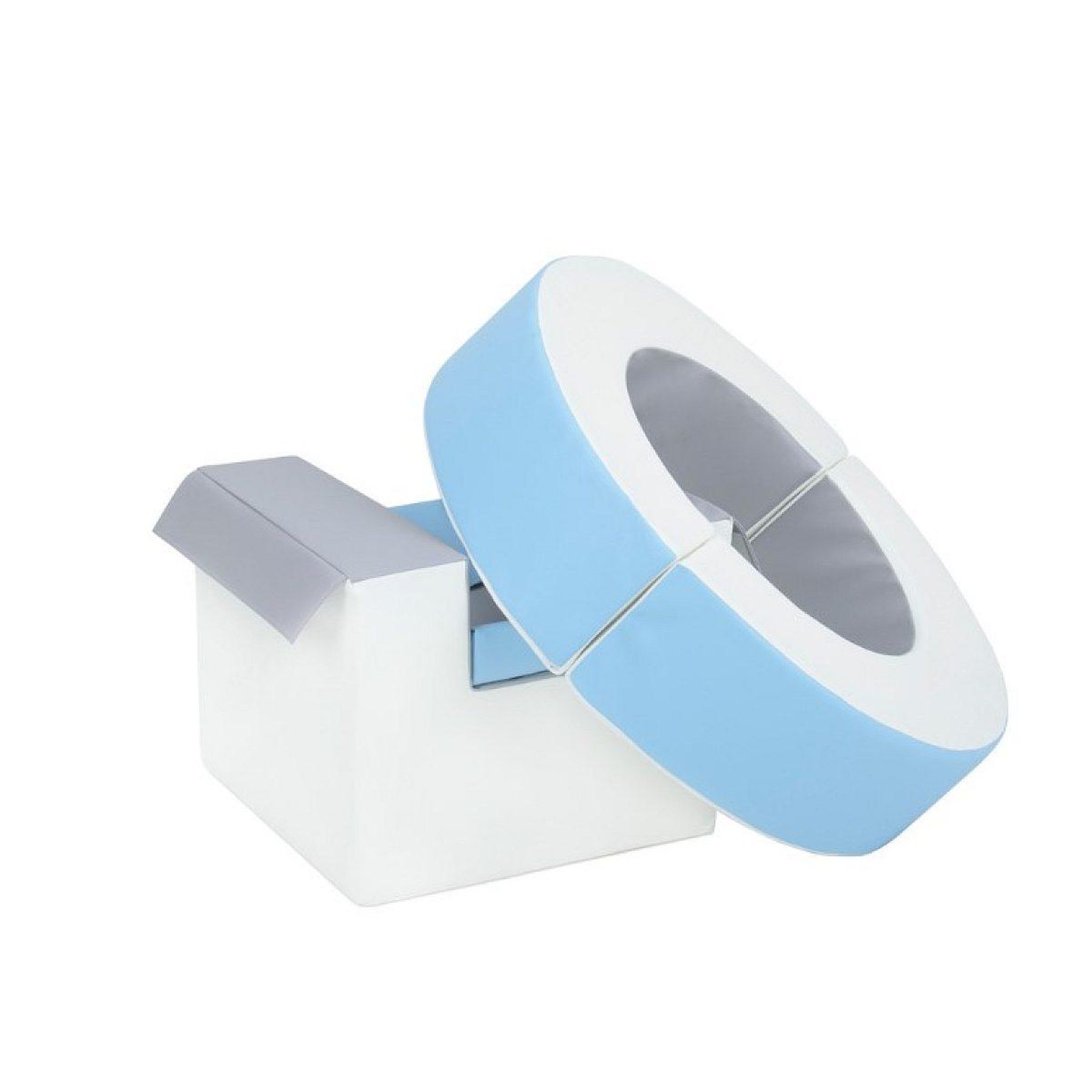 Voir la diapositive 3 : VELINDA Ensemble de cerceaux 3 blocs blanc bleu gris