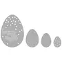 Rayher Pochoirs à découper Kit: Oeufs de Pâques, 1,5 - 4,5cm x 1,1 - 3,2cm, 4 pces