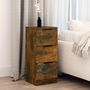 Voir la diapositive 3 : VIDAXL Buffet Chene fume 30x30x70 cm Bois d'ingenierie