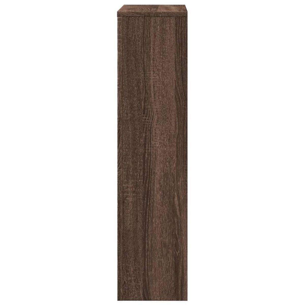 VIDAXL Cache-radiateur chene marron 104x20x82 cm bois d'ingenierie