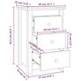Voir la diapositive 6 : VIDAXL Tables de chevet 2 pcs Marron miel 40x35x61,5 cm Pin solide