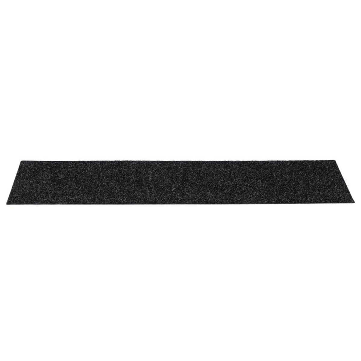 VIDAXL Tapis d'escalier autocollants Rectangulaire 15 pcs 76x20cm Noir