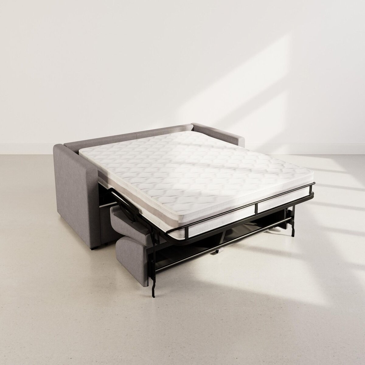 BEST MOBILIER Julia - canapé 3 places convertible express couchage quotidien 140 cm matelas 18 cm en tissu