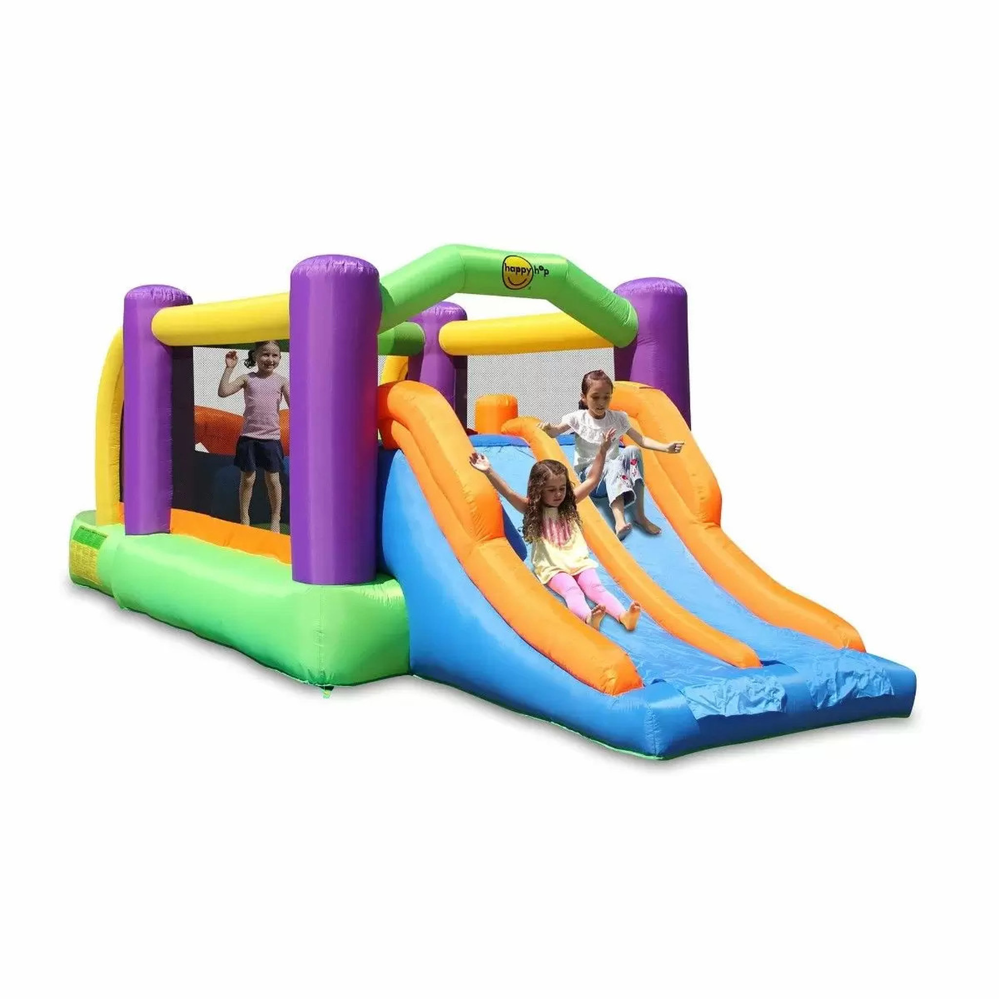 Voir la diapositive 1 : HAPPY HOP Aire de jeux gonflable Obstacle