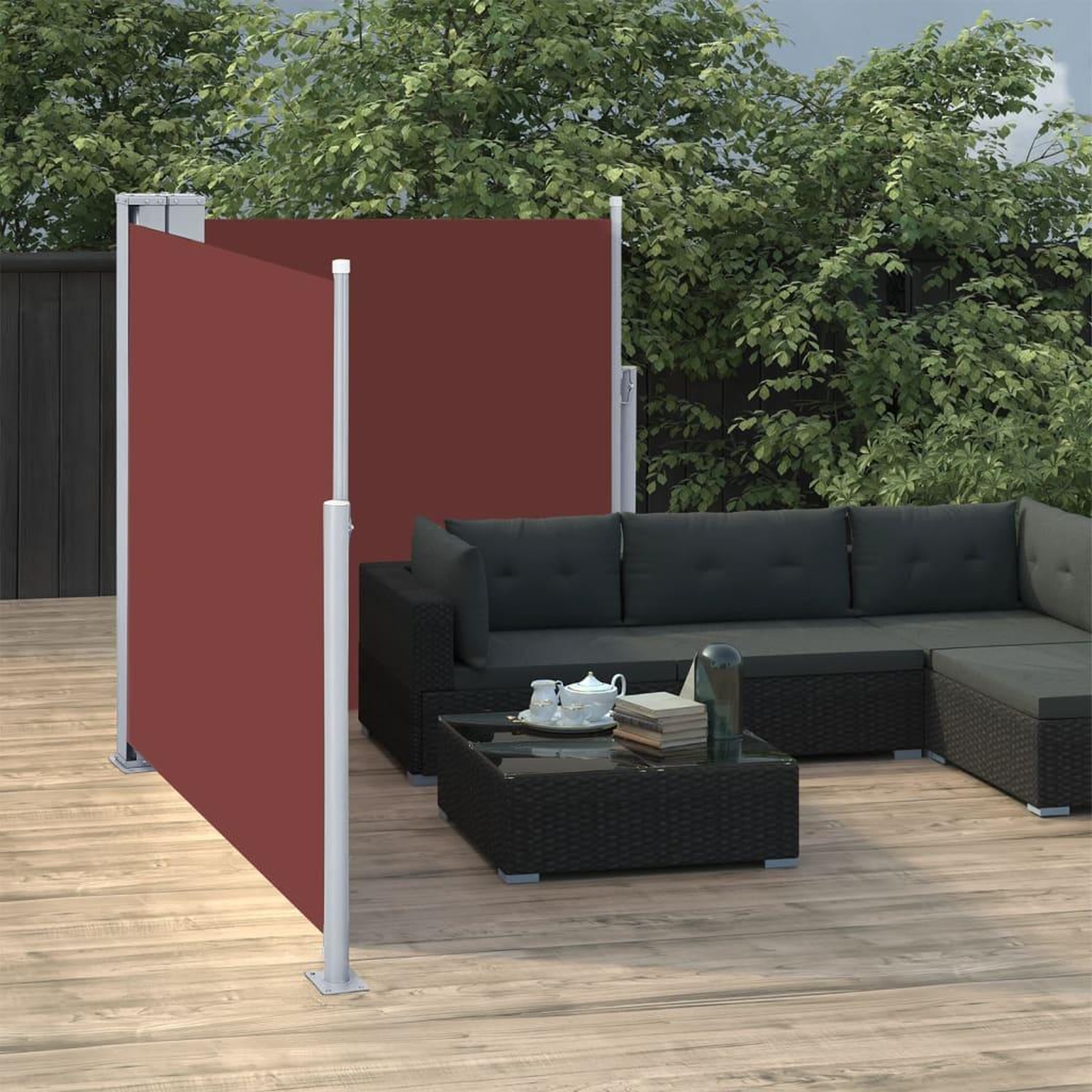 Voir la diapositive 3 : VIDAXL Auvent lateral retractable Marron 120 x 600 cm