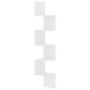 Voir la diapositive 2 : VIDAXL Etagere d'angle murale blanc brillant 19x19x123 cm