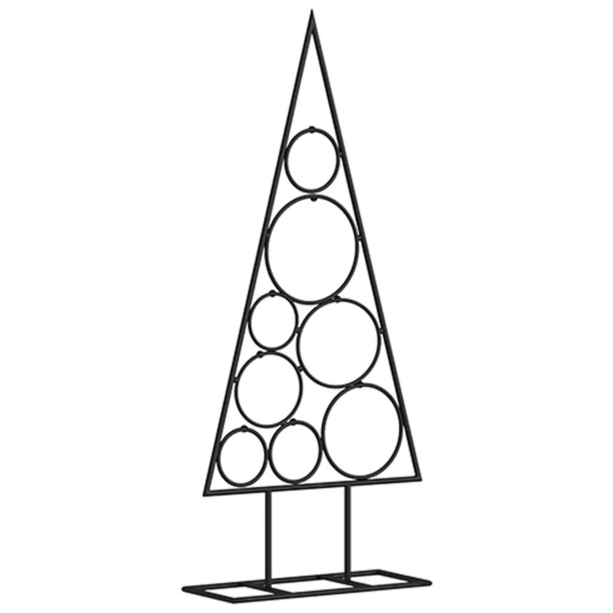 VIDAXL Arbre de Noël en metal pour decoration noir 60 cm