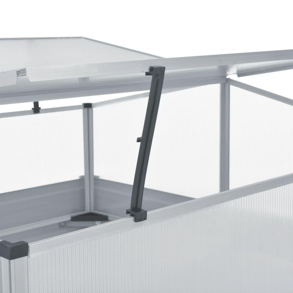 VIDAXL Serre 100 x 100 x 85 cm Grise Acier galvanise