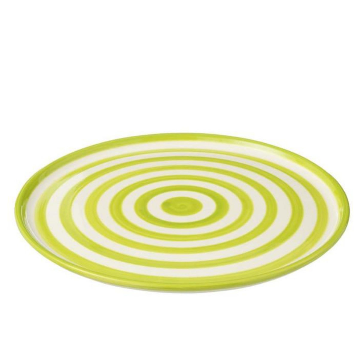 Paris Prix Assiette de Présentation en Céramique  Granada Rayure  34cm Vert