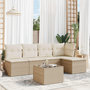 Voir la diapositive 1 : VIDAXL Salon de jardin avec coussins 6 pcs beige resine tressee