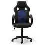 Voir la diapositive 2 : VS VENTA-STOCK Fauteuil de Bureau réglable et inclinable Hamilton tapissé en Similicuir, Noir/Bleu