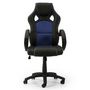 Voir la diapositive 2 : VS VENTA-STOCK Fauteuil de Bureau réglable et inclinable Hamilton tapissé en Similicuir, Noir/Bleu