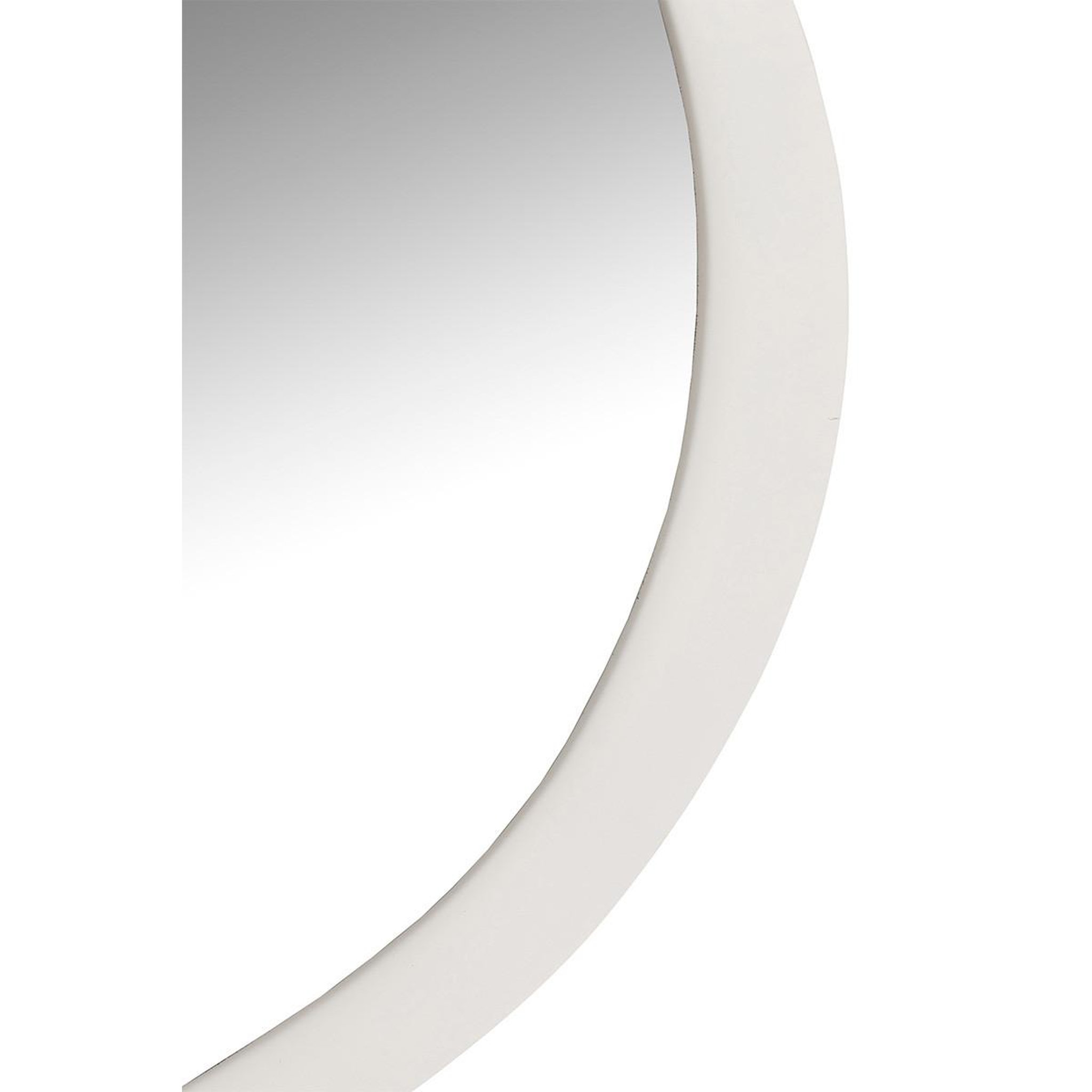 Voir la diapositive 2 : J-LINE Miroir Mural en Métal  Lorenzo  86cm Blanc
