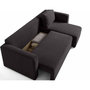 Voir la diapositive 5 : BEST MOBILIER Canopy - canapé d'angle réversible - 4 places - convertible avec coffre - en tissu texturé