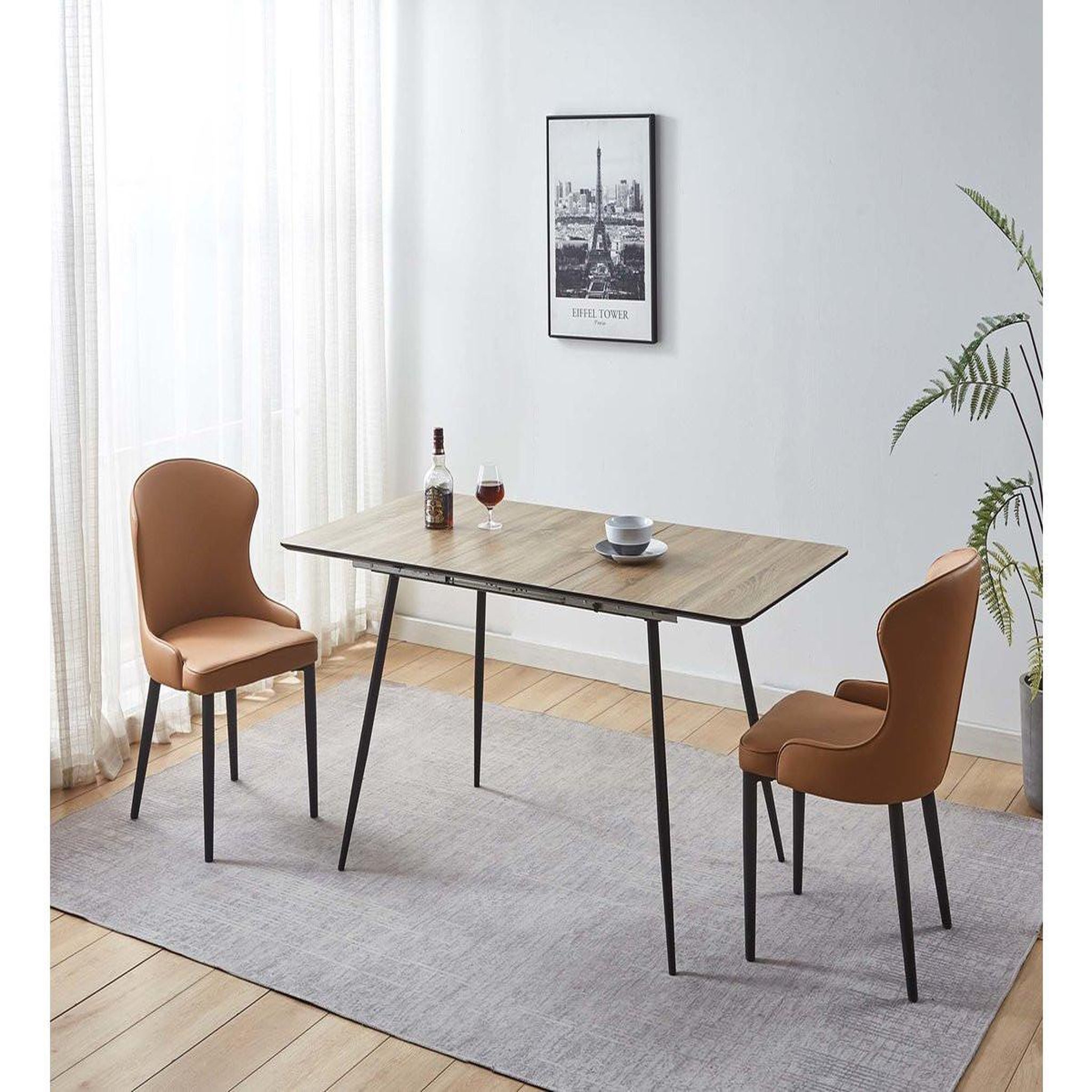 Voir la diapositive 2 : Habitat et Jardin Lot de 2 chaises  tina  - marron