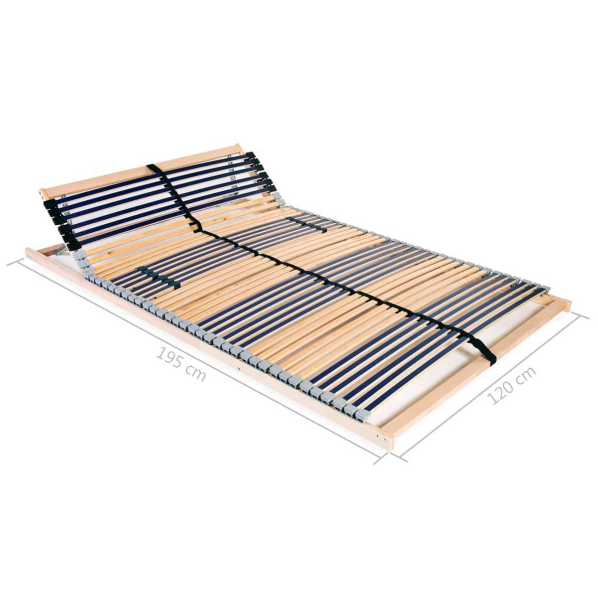 VIDAXL Sommier a lattes sans matelas avec 42 lattes 7 zones 120x200 cm