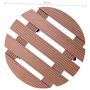 Voir la diapositive 6 : VIDAXL Chariots a plantes 4 pcs Marron Ø30x7,5 cm WPC