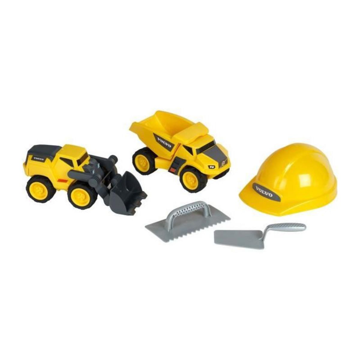 Klein Jouet de chantier - KLEIN - Set de chantier Volvo Power avec casque, 5 pieces - Plastique de grande qualité, tres résistant.